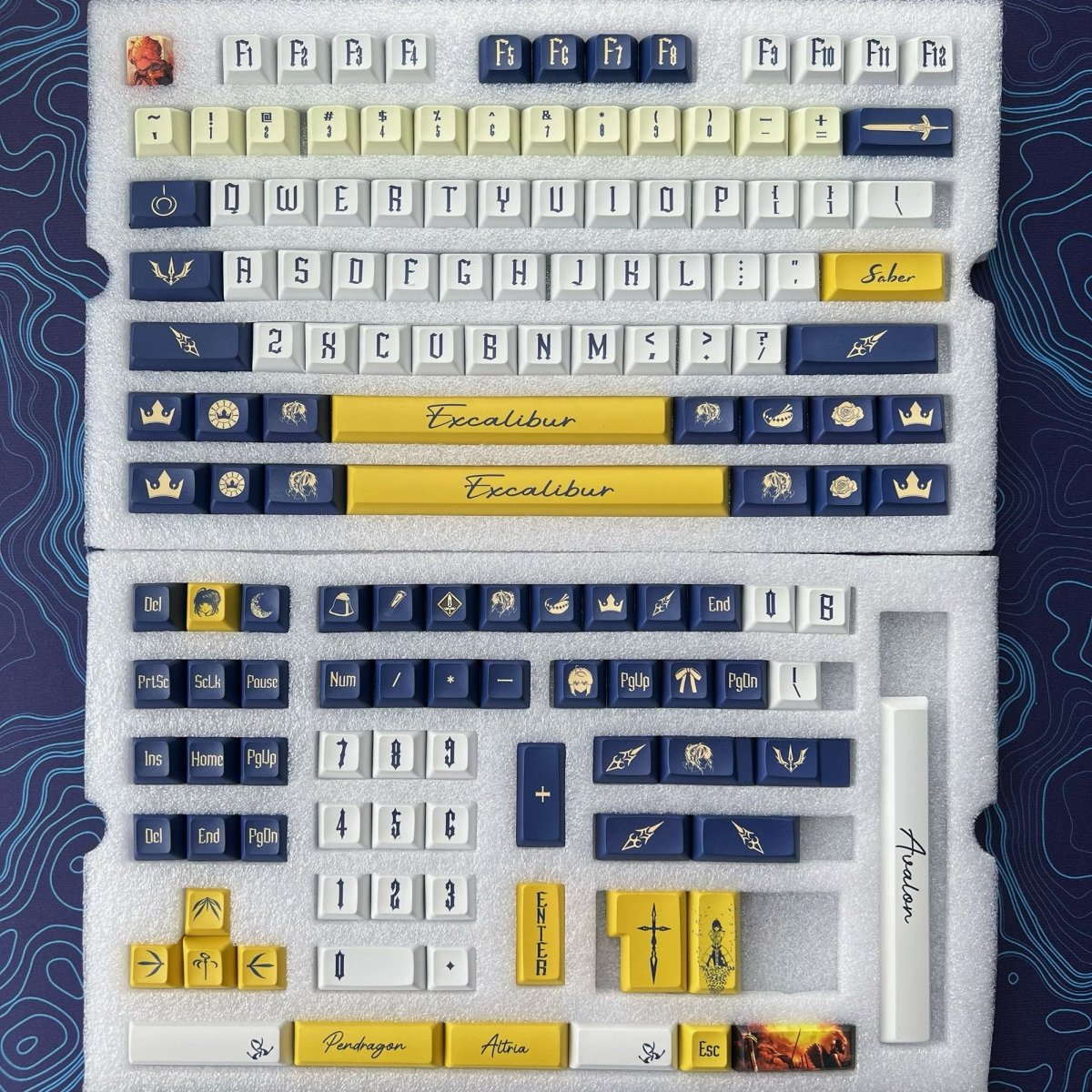 Cool Artoria "King of Knights" Theme Keycap Set