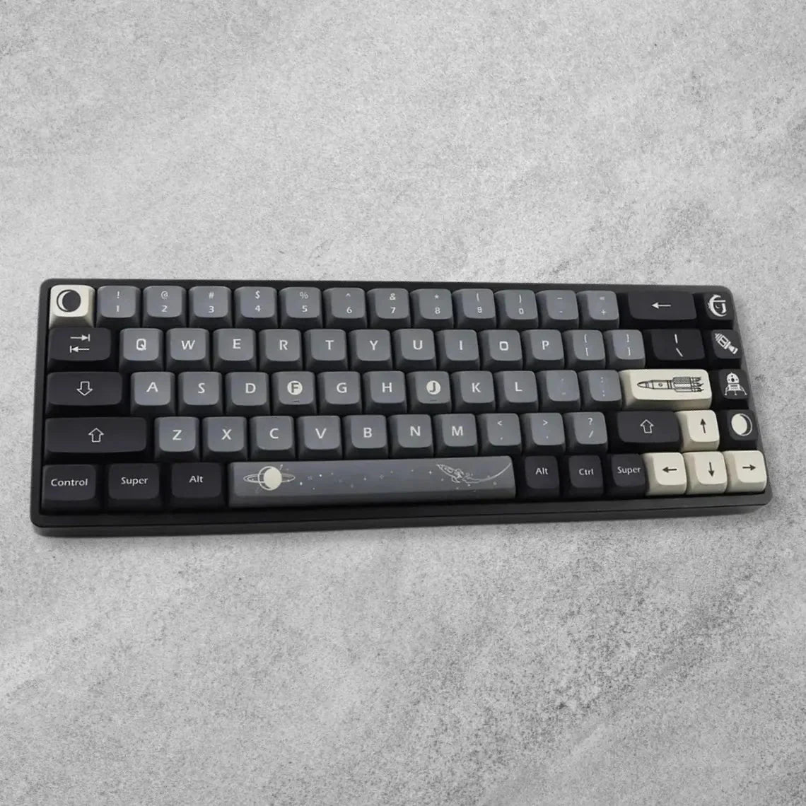 Cool Black Apollo Theme PBT XDA Keycap Set