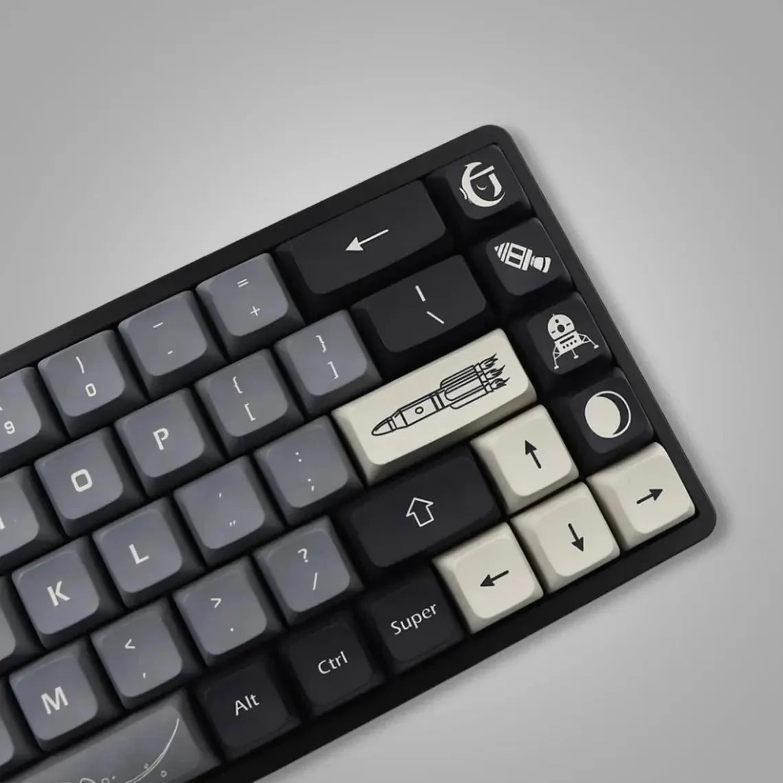 Cool Black Apollo Theme PBT XDA Keycap Set