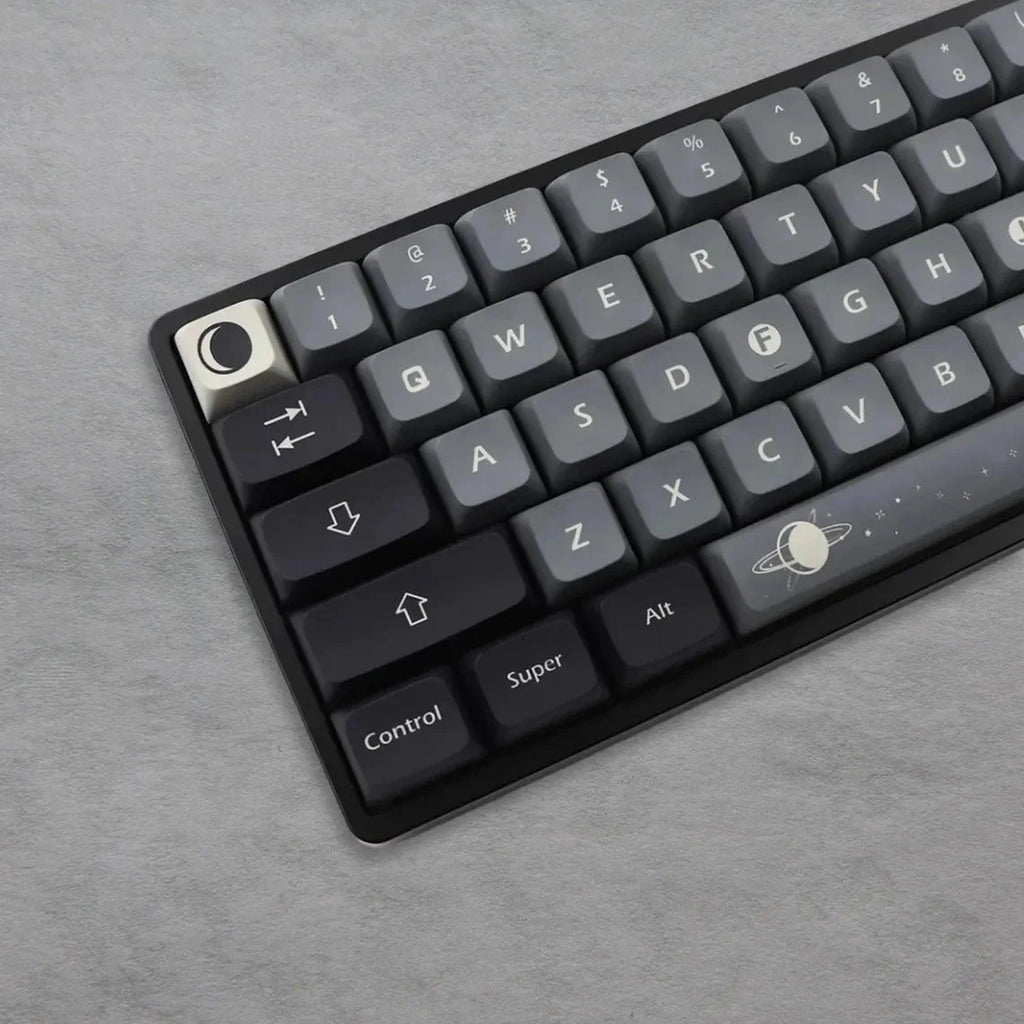 Cool Black Apollo Theme PBT XDA Keycap Set