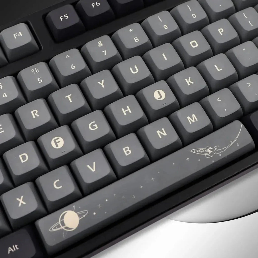 Cool Black Apollo Theme PBT XDA Keycap Set
