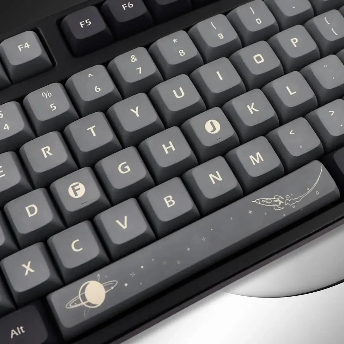 Cool Black Apollo Theme PBT XDA Keycap Set