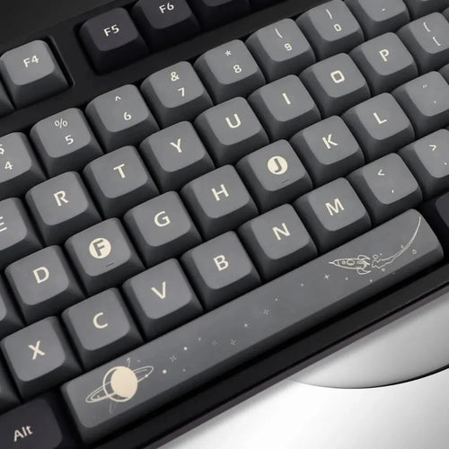 Cool Black Apollo Theme PBT XDA Keycap Set