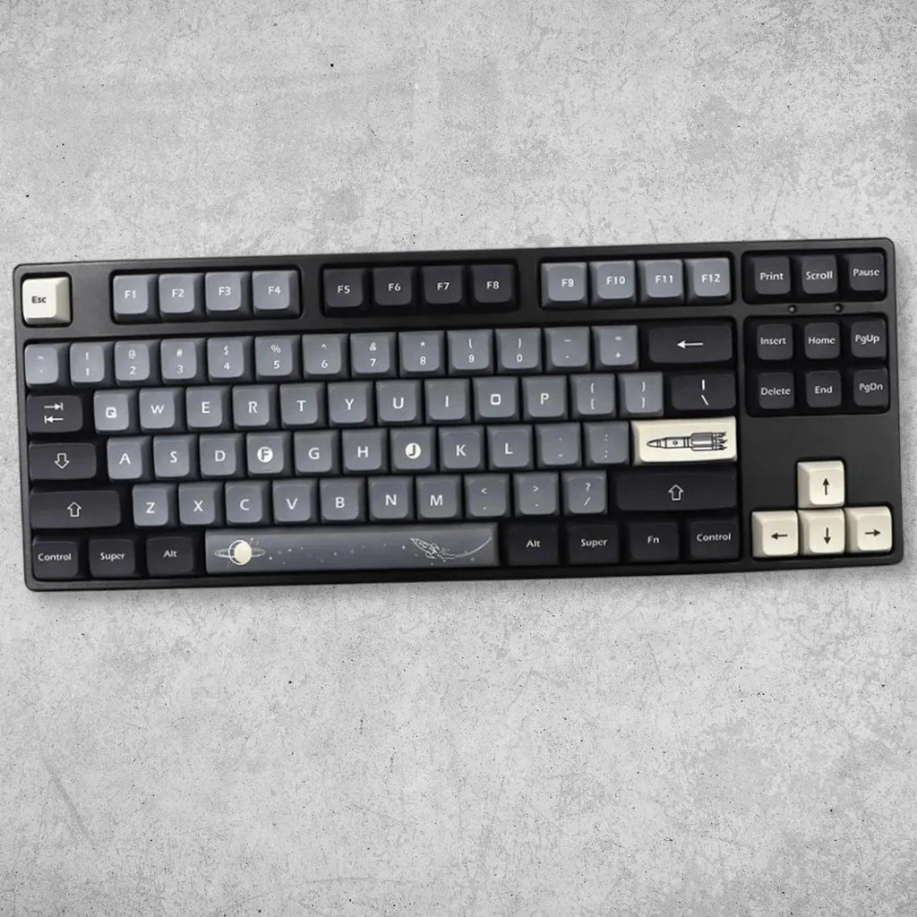 Cool Black Apollo Theme PBT XDA Keycap Set