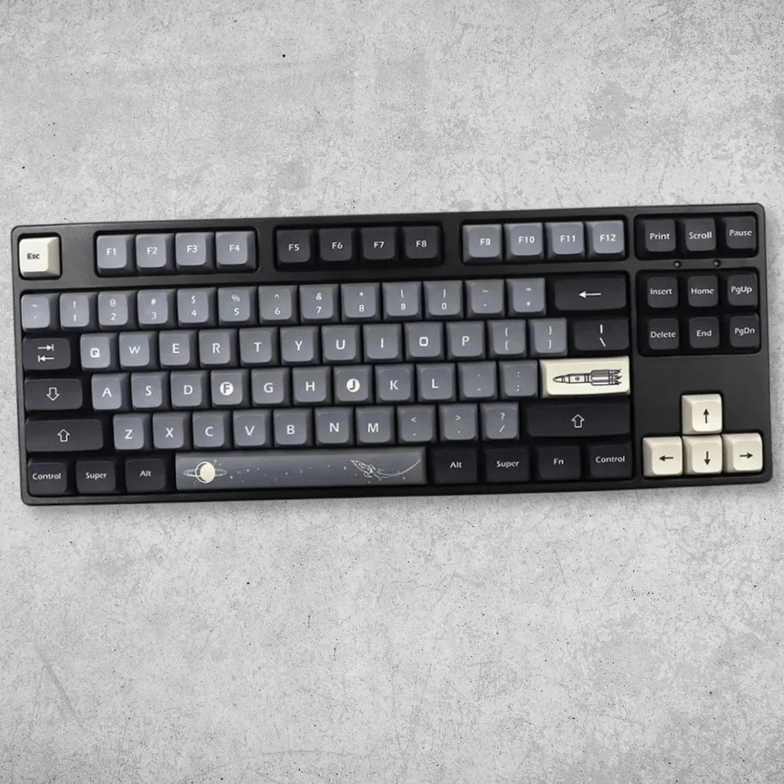 Cool Black Apollo Theme PBT XDA Keycap Set