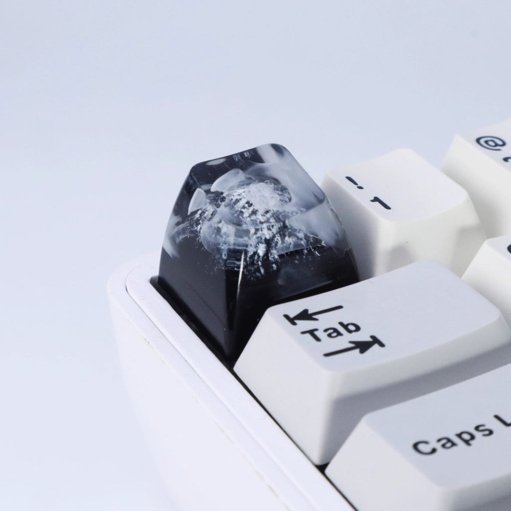 Cool Black Fuji Mountain Artisan Resin Keycap