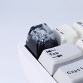 Cool Black Fuji Mountain Artisan Resin Keycap