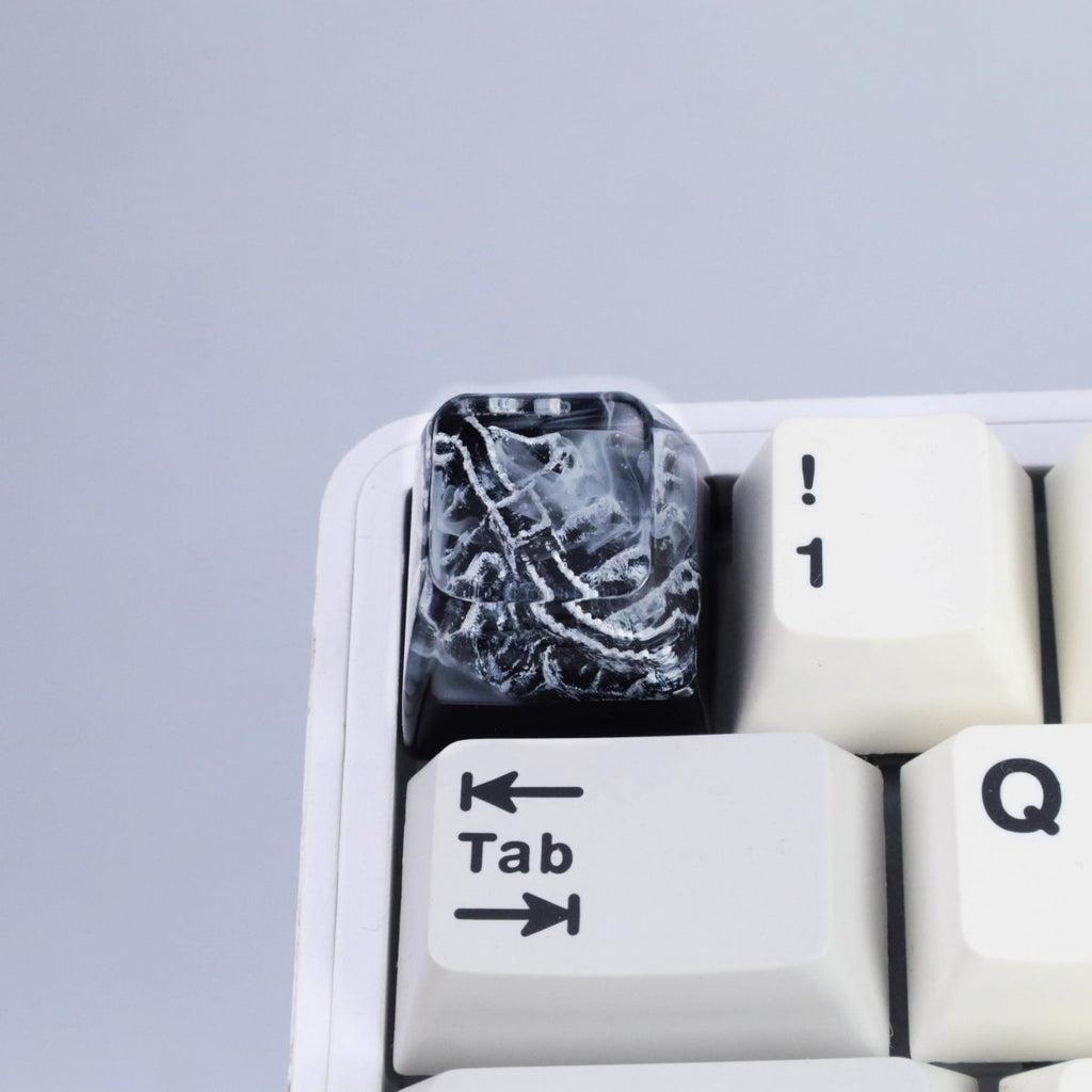 Cool Black Fuji Mountain Artisan Resin Keycap