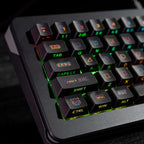Cool Black Nightwalker PBT Backlit Keycap Set
