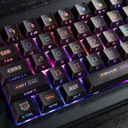 Cool Black Nightwalker PBT Backlit Keycap Set