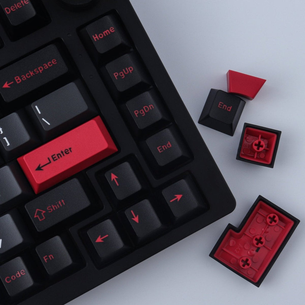 Cool Black & Red Evil Dolch Theme Keycap Set