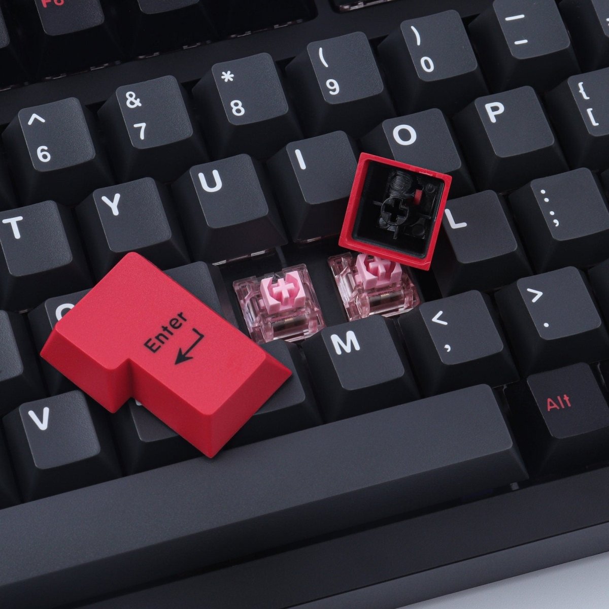 Cool Black & Red Evil Dolch Theme Keycap Set