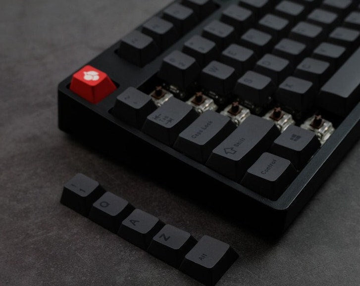 Cool Black Simple Minimalist Keycap Set