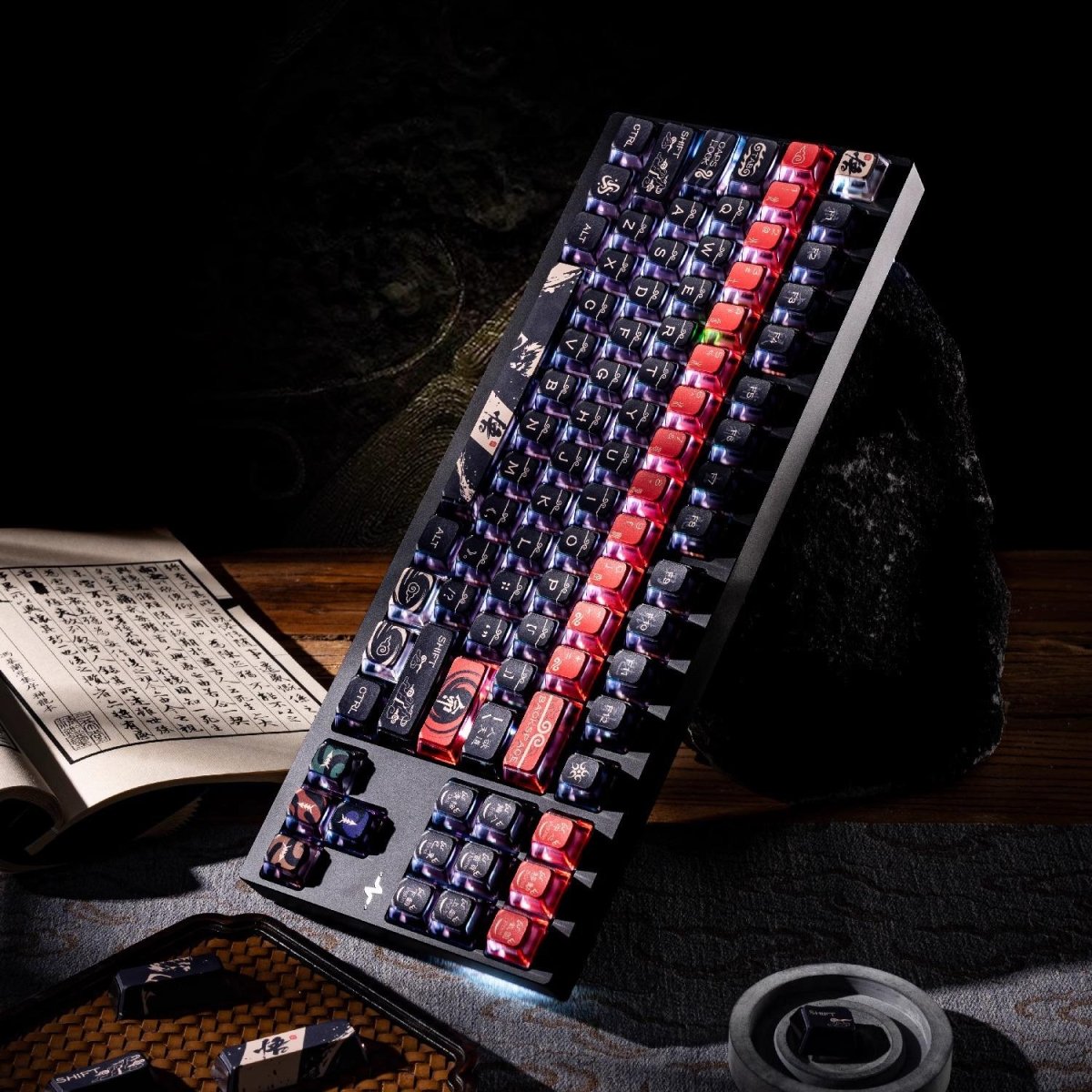 Cool Black Sun Wukong Theme Keycap Set