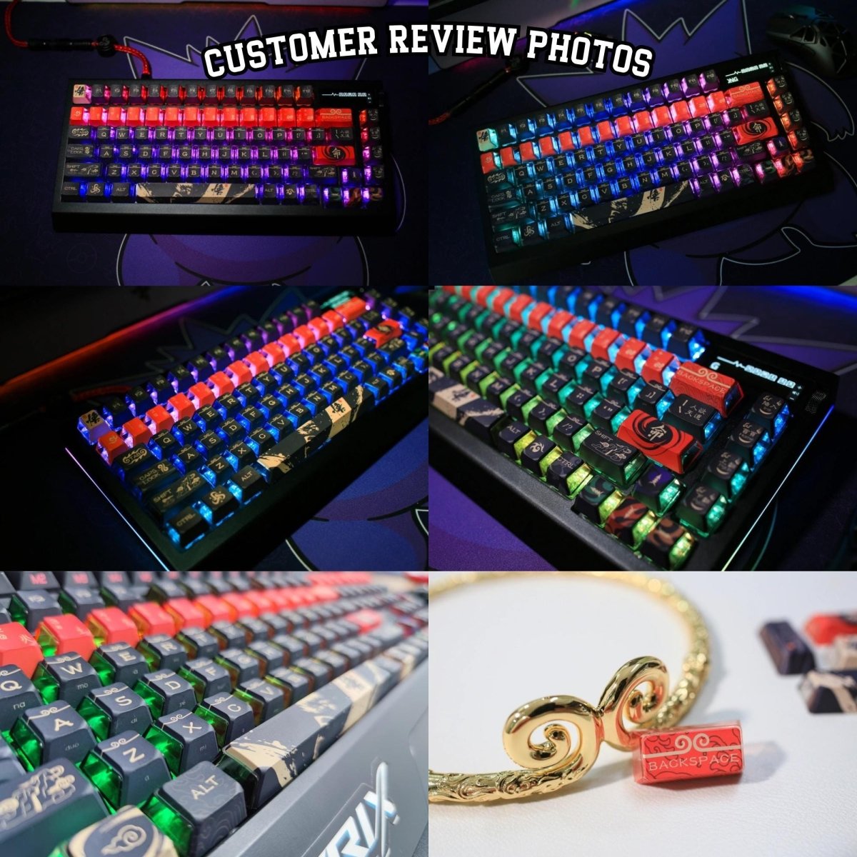 Cool Black Sun Wukong Theme Keycap Set