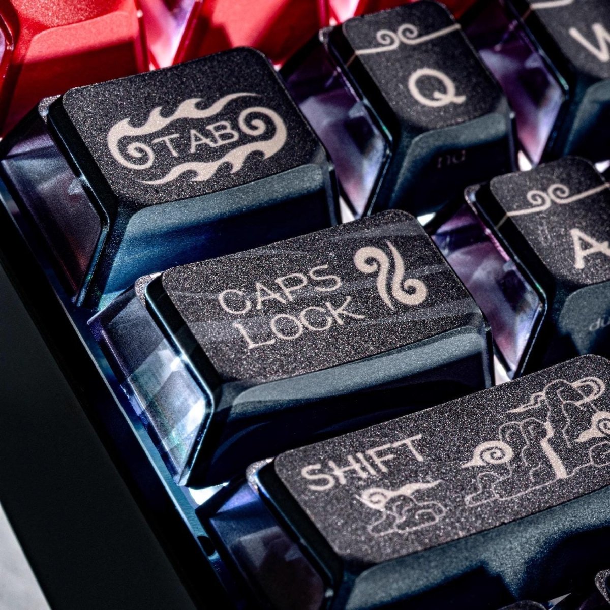 Cool Black Sun Wukong Theme Keycap Set