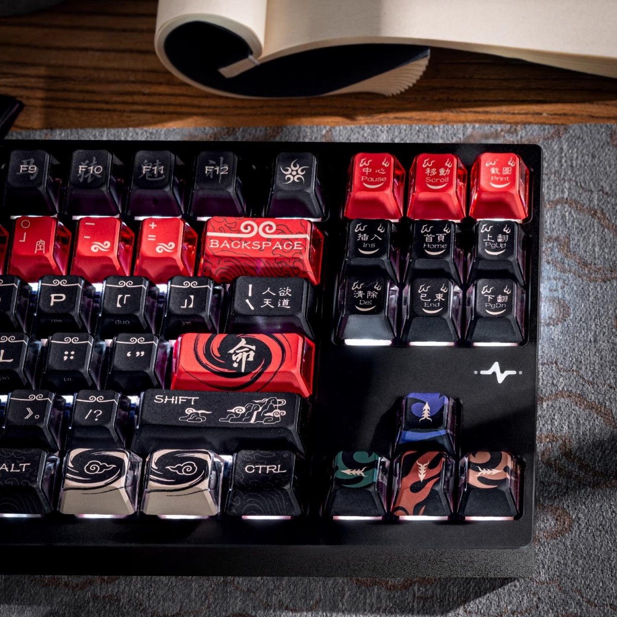 Cool Black Sun Wukong Theme Keycap Set