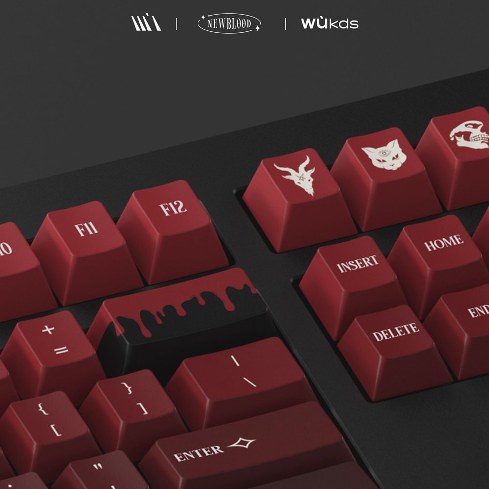 Cool Blood Theme Red Gradient Keycap Set