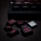 Cool Blood Theme Red Gradient Keycap Set