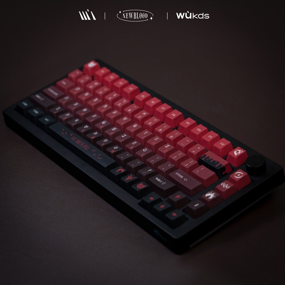 Cool Blood Theme Red Gradient Keycap Set