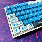 Cool Blue Eva Unit-00 Theme Anime Keycap Set