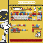 Cool Cartoon City Theme Graffiti Keycap Set