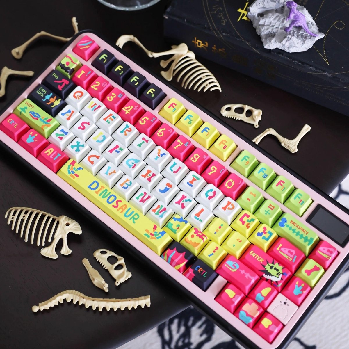 Cool Colorful Dinosaur Theme Keycap Set