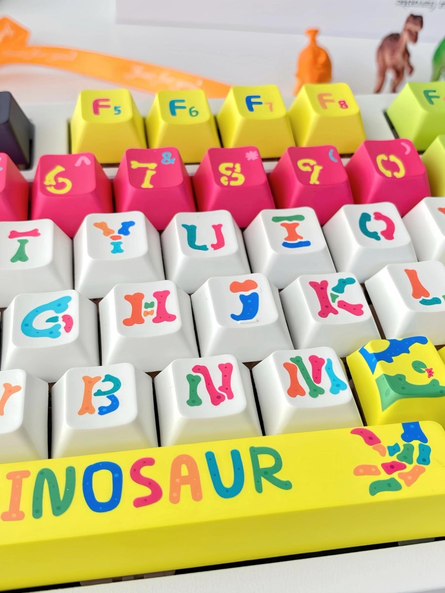 Cool Colorful Dinosaur Theme Keycap Set