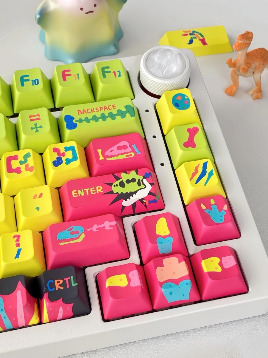 Cool Colorful Dinosaur Theme Keycap Set