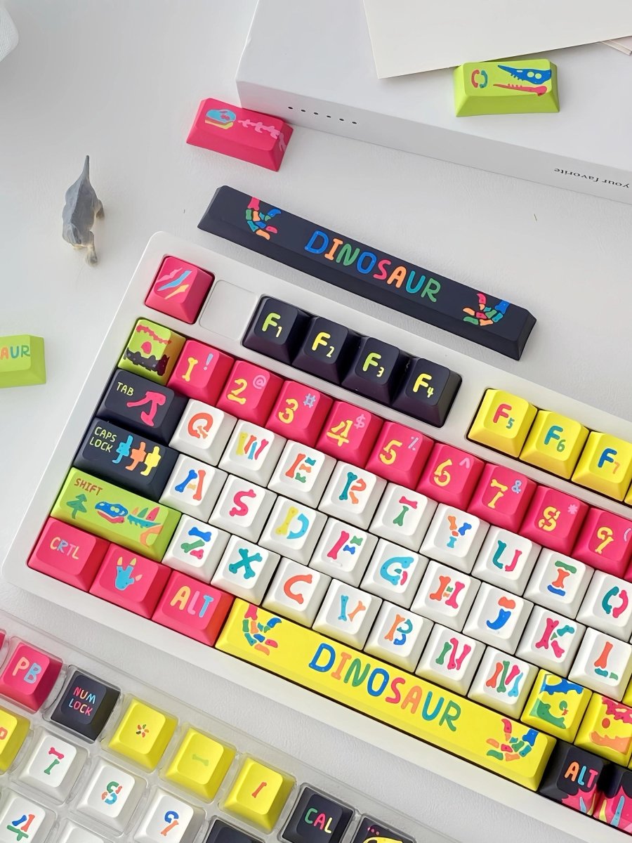 Cool Colorful Dinosaur Theme Keycap Set