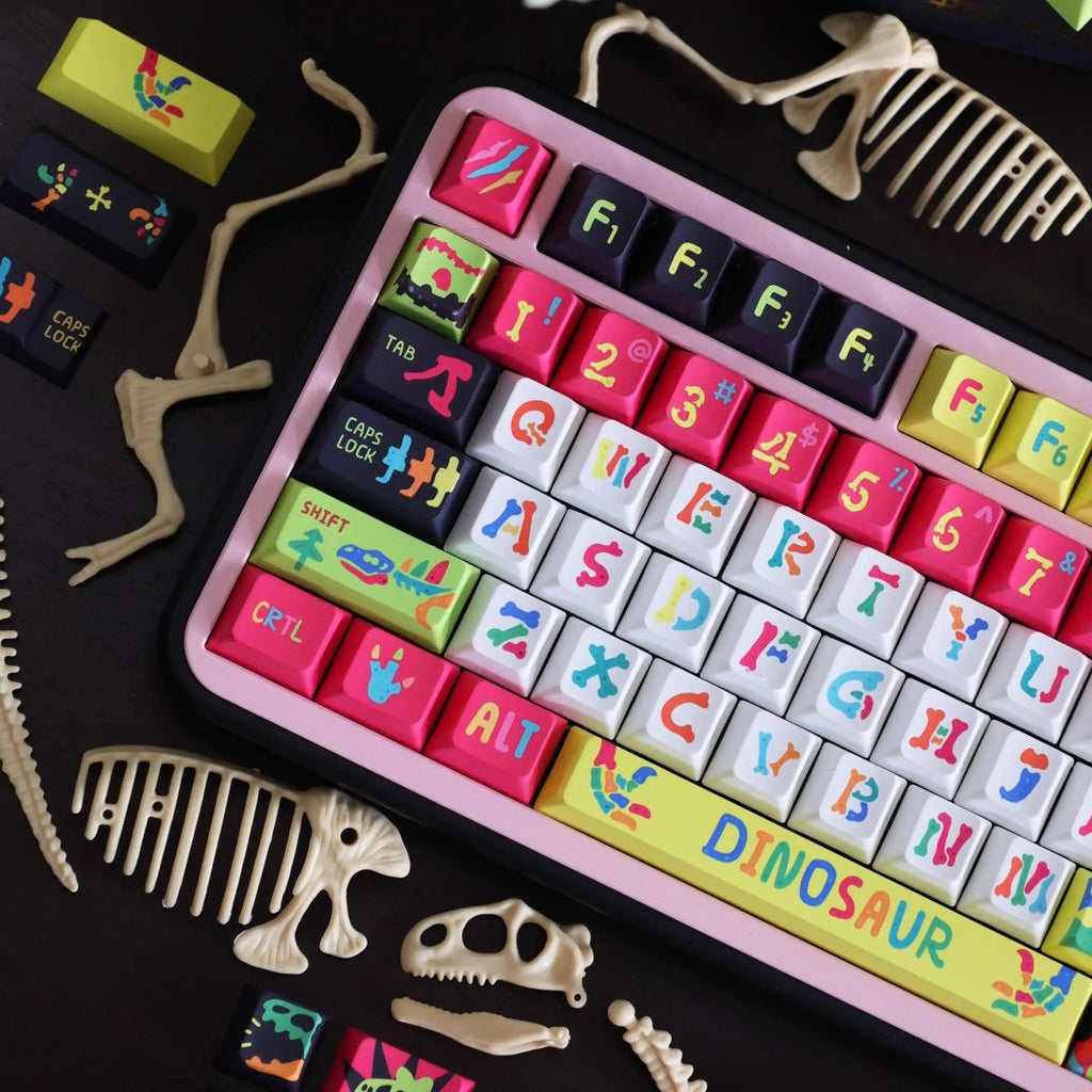 Cool Colorful Dinosaur Theme Keycap Set