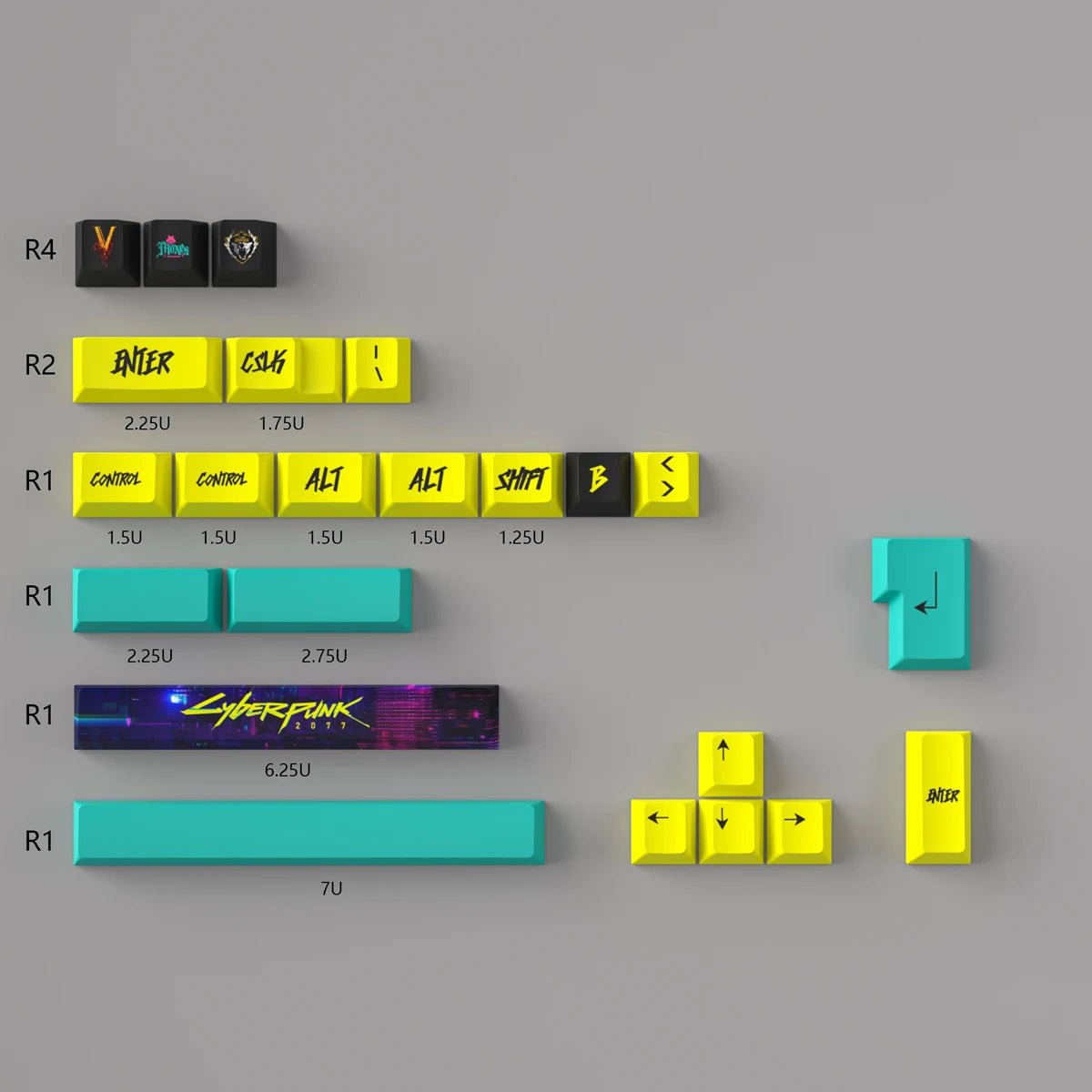 Cool Cyberpunk Theme Artisan Keycap Set