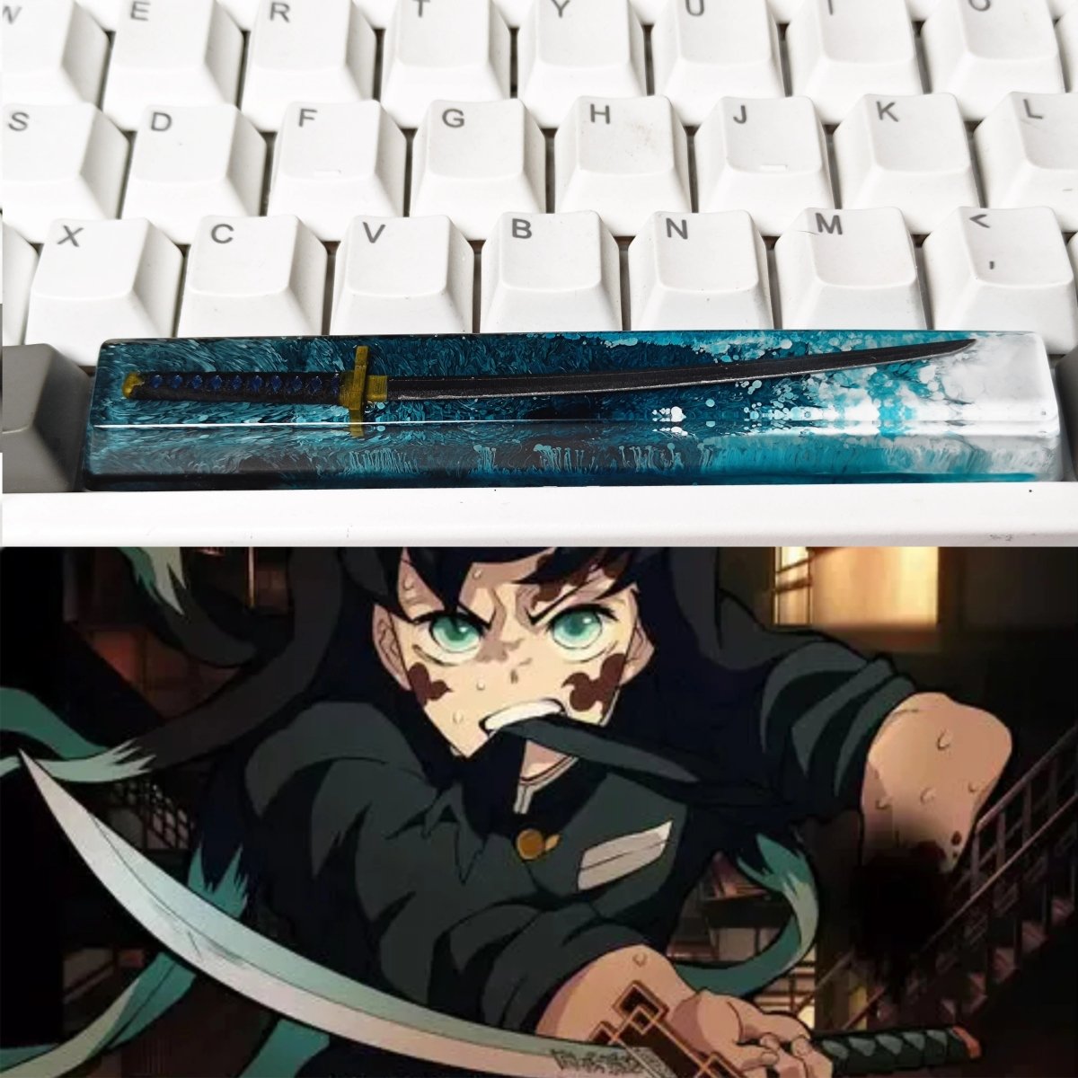 Cool Demon Slayer Resin 6.25u Spacebar Keycap