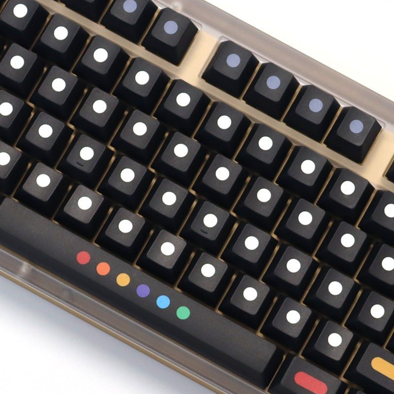 Cool Dots Theme PBT Artisan Keycap Set