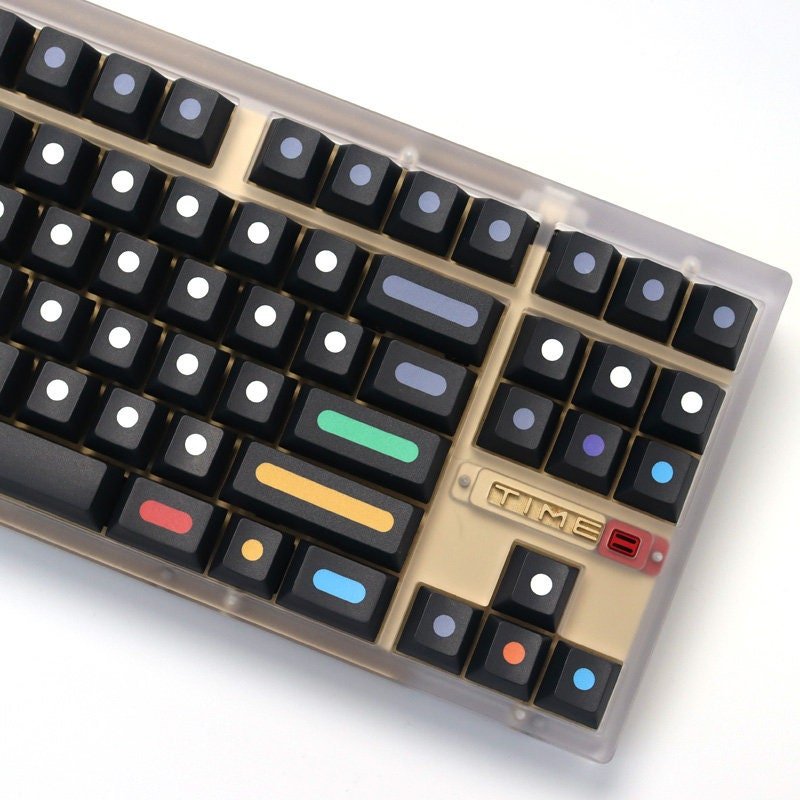Cool Dots Theme PBT Artisan Keycap Set