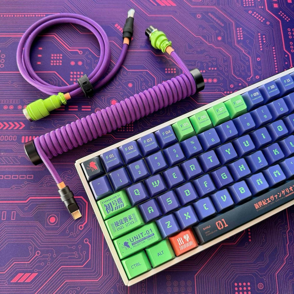 Cool Eva Unit-01 Theme Keycap Set