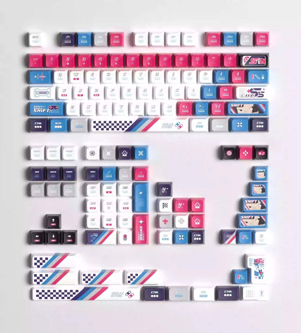 Cool Gaming Theme PBT ISO Blue Keycap Set
