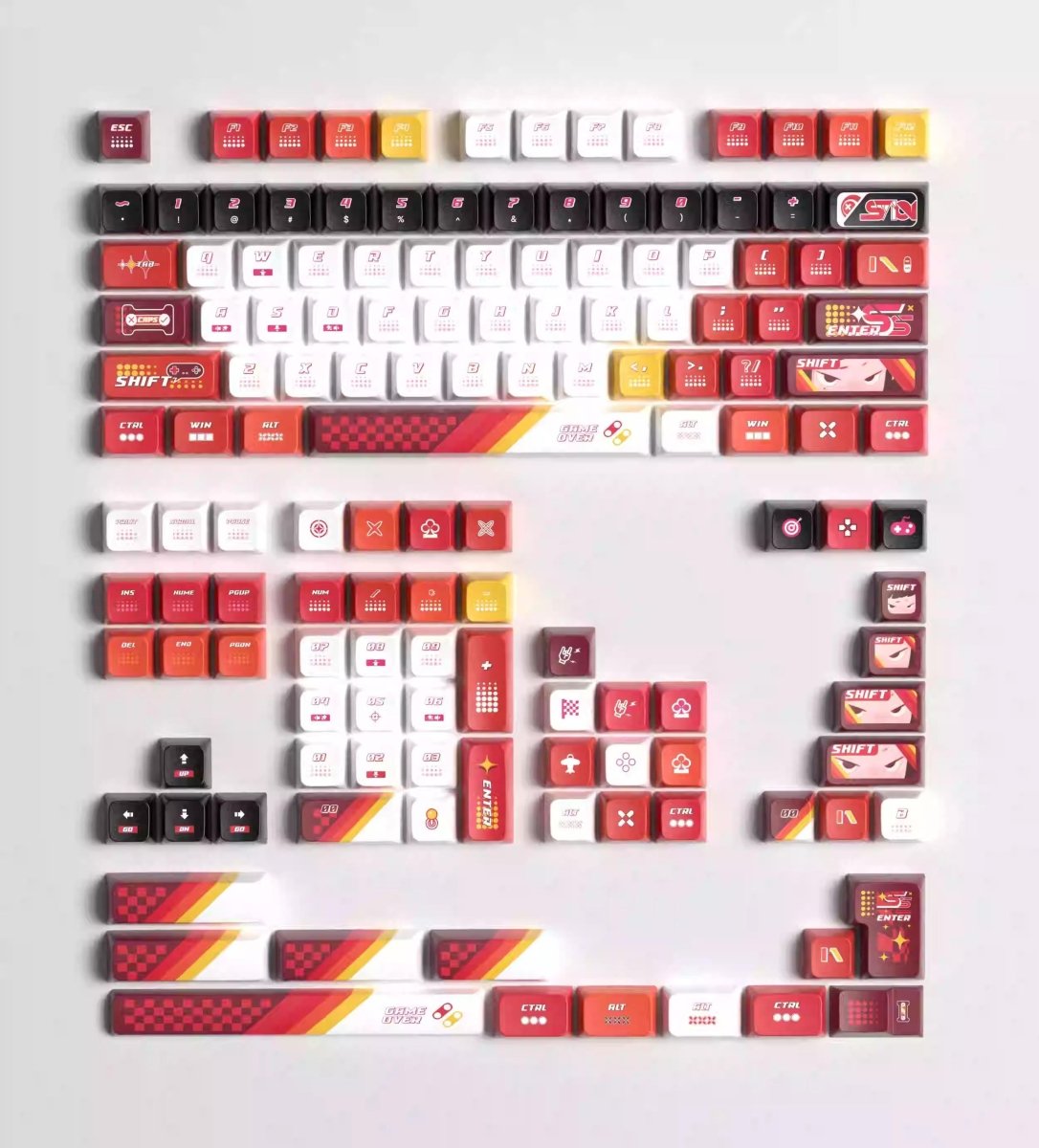 Cool Gaming Theme PBT ISO Blue Keycap Set