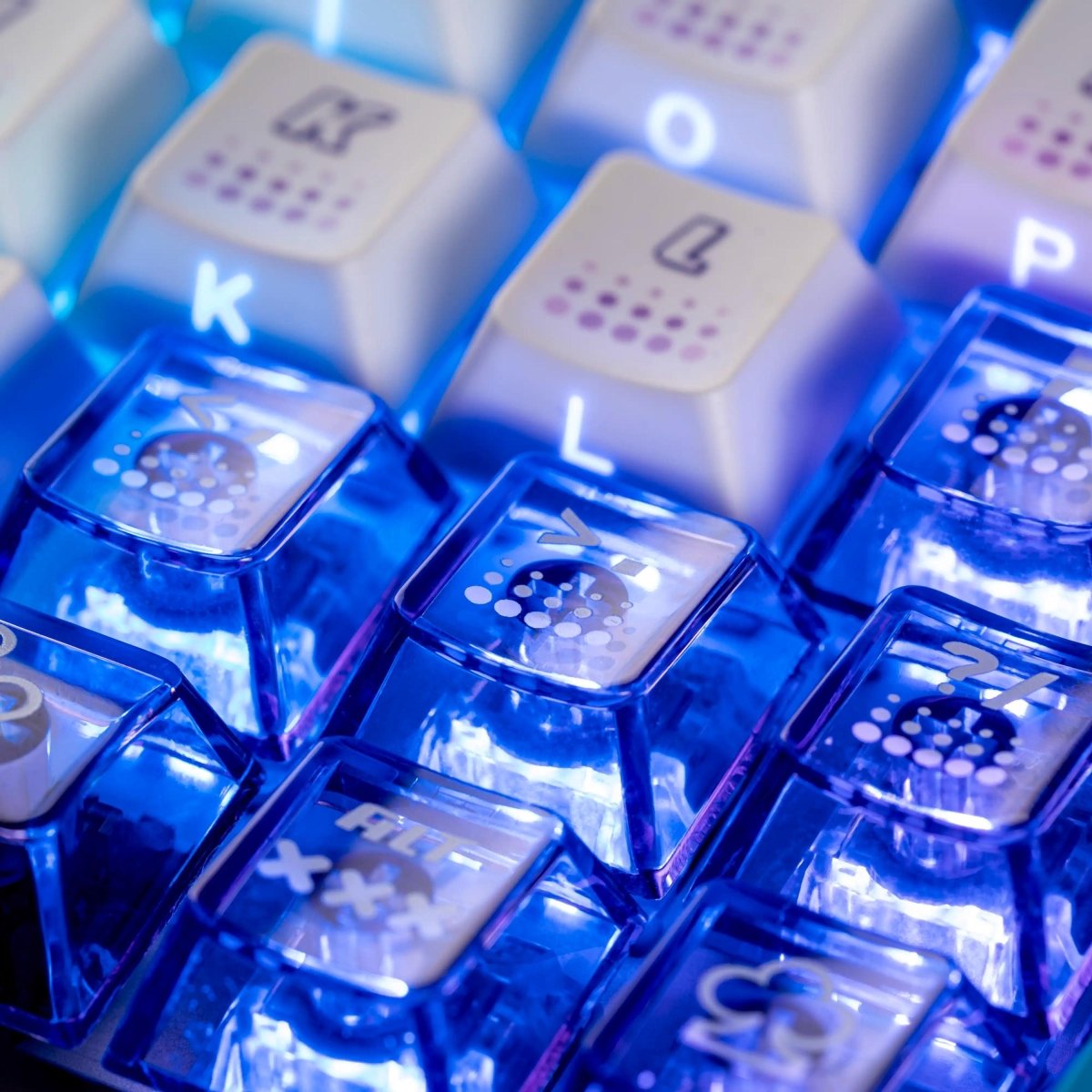 Cool Gaming Theme Purple Backlit Keycap Set