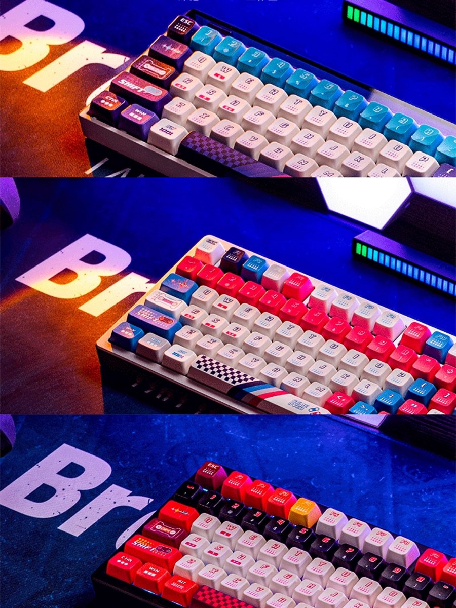 Cool Gaming Theme Purple Backlit Keycap Set