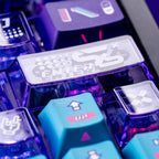 Cool Gaming Theme Purple Backlit Keycap Set