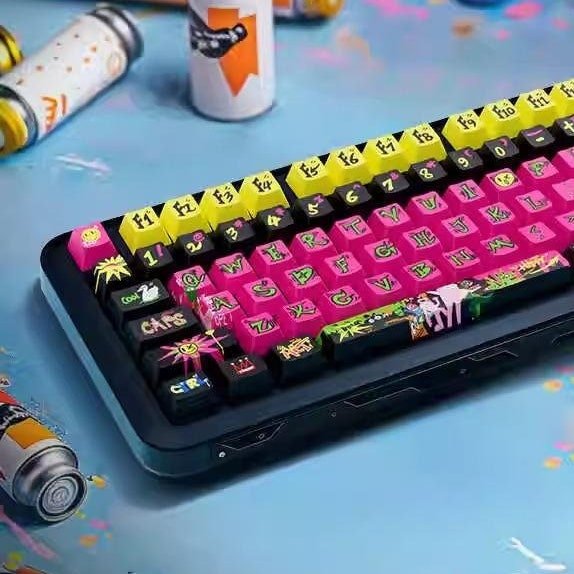 Cool Graffiti Enthusiast Theme Keycap Set