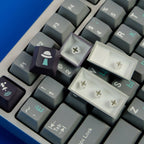 Cool Gray Binary Mist Theme Russian Keycap Set
