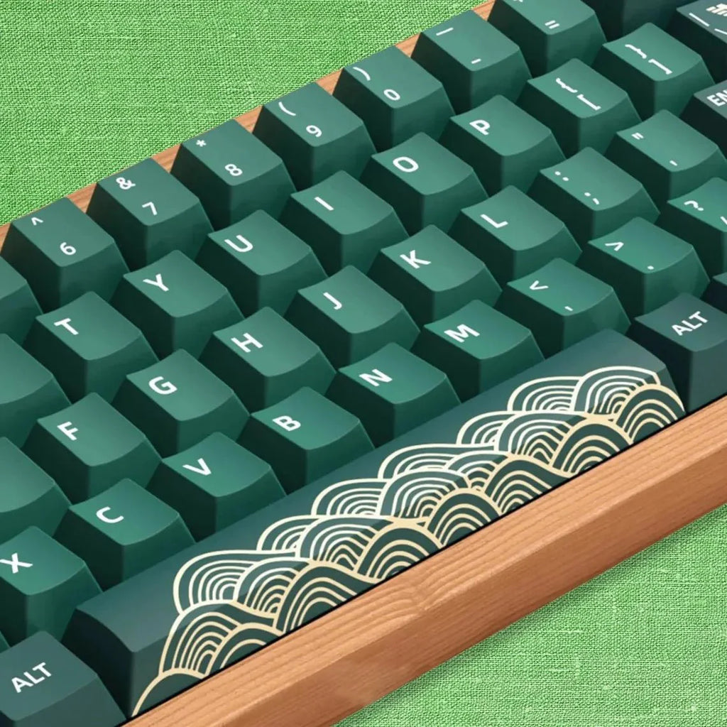 Cool Green Animal Forest Theme Keycap Set