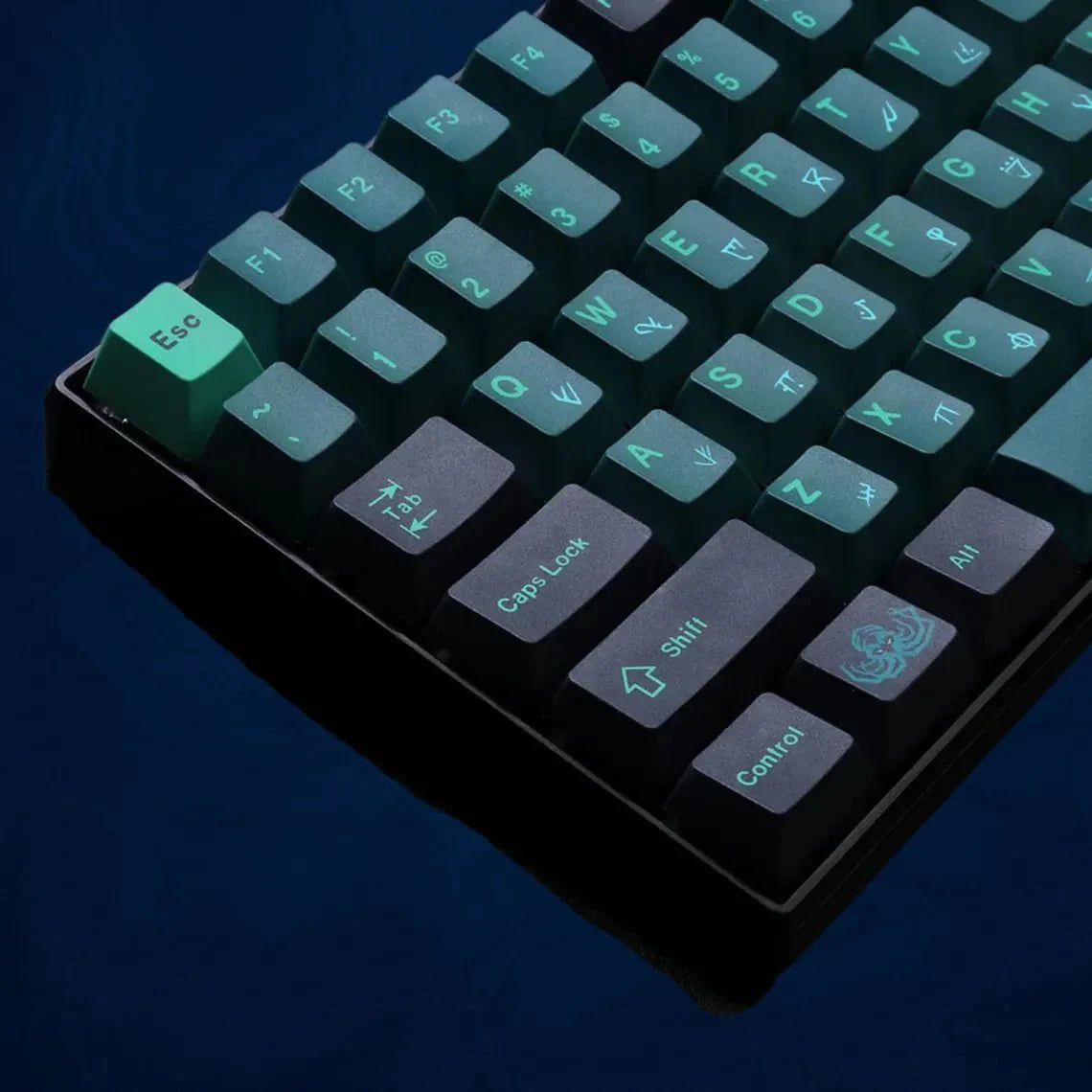 Cool Green Terror Below – Abyss Theme Keycap Set