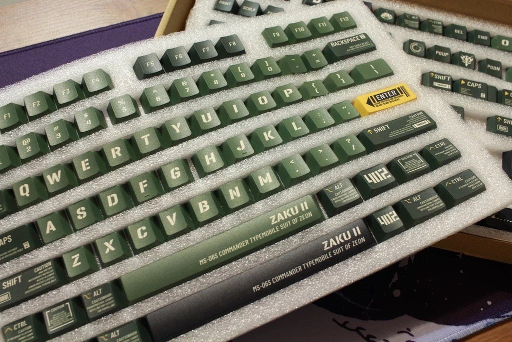 Cool Green ZAKU Mecha Warrior Keycap Set