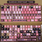 Cool Guardian Theme PBT MOA Pink Keycap Set