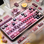 Cool Guardian Theme PBT MOA Pink Keycap Set