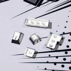 Cool Manga Theme Black & White Graffiti Keycap Set