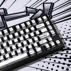 Cool Manga Theme Black & White Graffiti Keycap Set